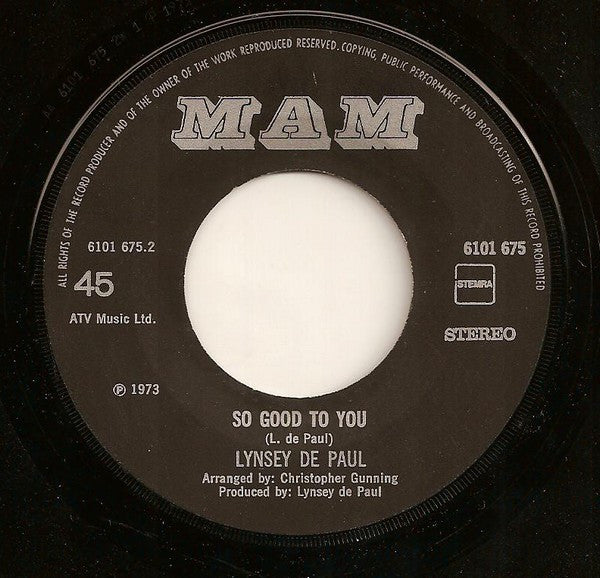 Lynsey De Paul : Won't Somebody Dance With Me (7", Single)