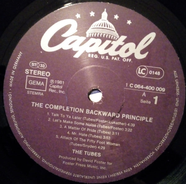 Tubes* : The Completion Backward Principle (LP, Album)