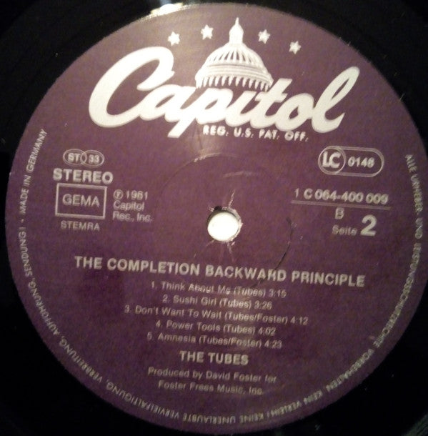 Tubes* : The Completion Backward Principle (LP, Album)