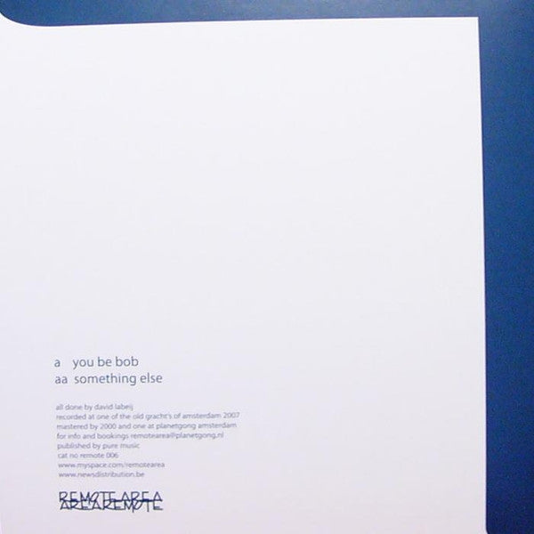 David Labeij : You Be Bob (12")