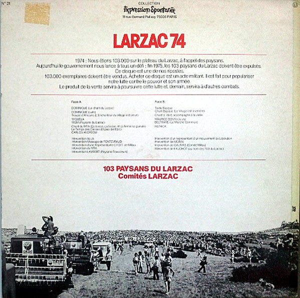 Various : Larzac 74 (LP, Album)