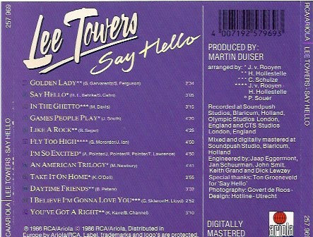 Lee Towers : Say Hello (CD, Album)