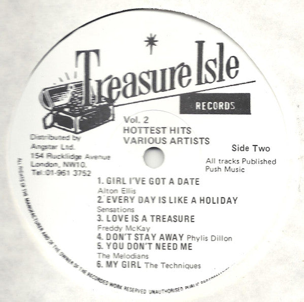 Various : Hottest Hits Volume 2 (LP, Comp, RE)
