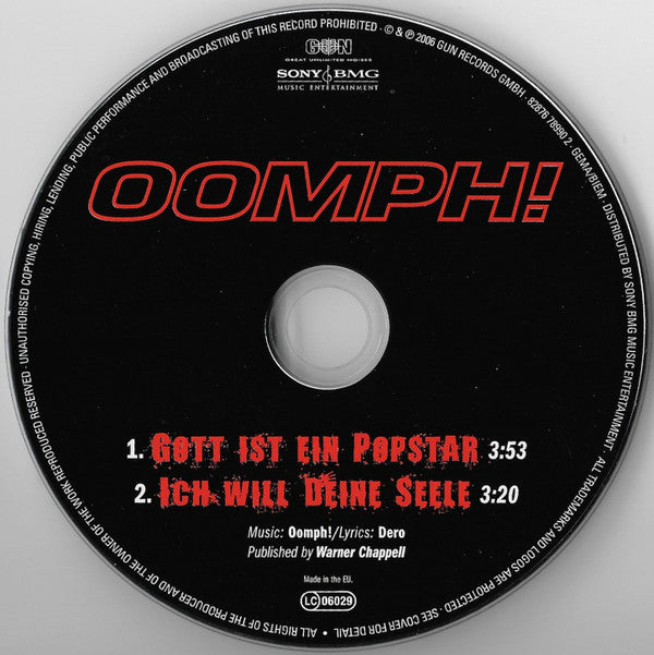 OOMPH! : Gott Ist Ein Popstar (CD, Single)