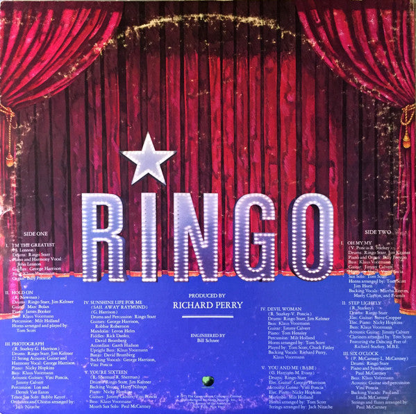 Ringo Starr : Ringo (LP, Album, M/Print, Los)