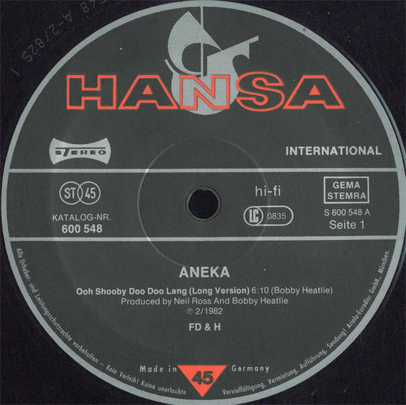 Aneka : Ooh Shooby Doo Doo Lang (Long Version) (12", Single, Sup)