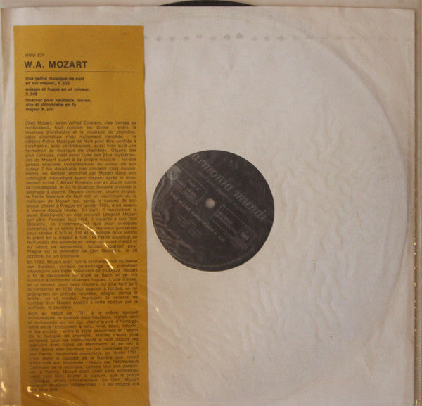 Wolfgang Amadeus Mozart, Georges Geliazov, The Dimov Bulgarian State Quartet : Une Petite Musique De Nuit (LP)