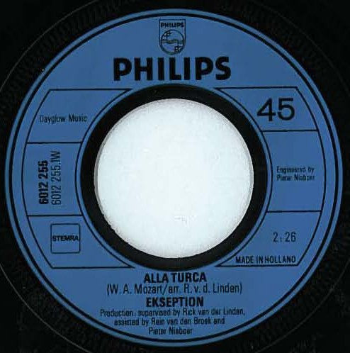 Ekseption : A La Turka / Virginal (7", Single)