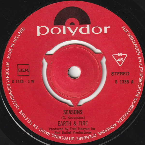 Earth And Fire : Seasons (7", Single)