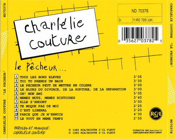 Charlélie Couture : Le Pêcheur... (CD, Album, RE)