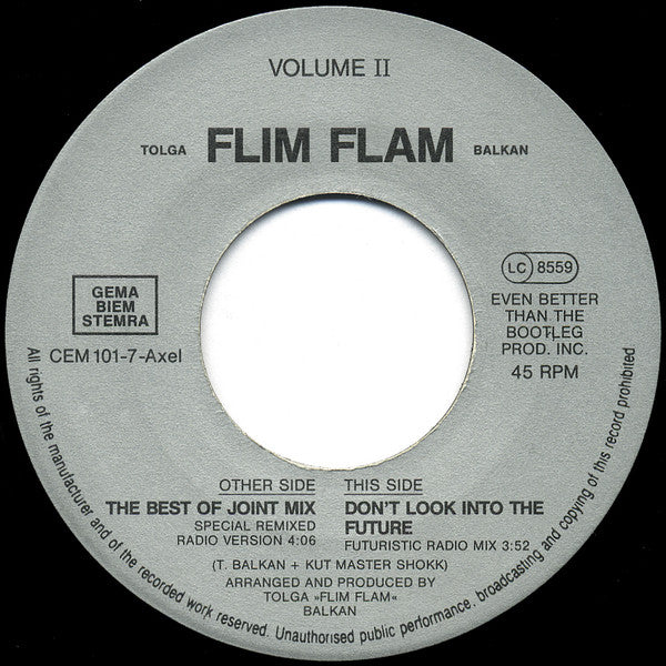 Tolga "Flim Flam" Balkan : The Best Of Joint Mix - Volume II (7", Single, Sil)