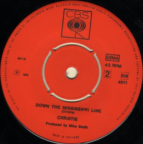 Christie : Yellow River (7", Single)