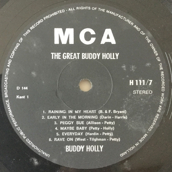 Buddy Holly : The Great Buddy Holly (2xLP, Comp, box)