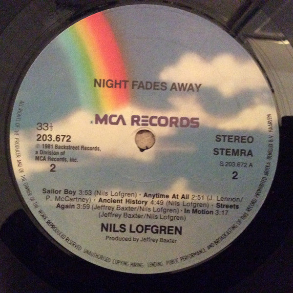 Nils Lofgren : Night Fades Away (LP, Album)