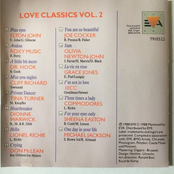Various : Love Classics Vol. 2 (CD, Comp)