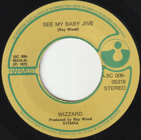 Wizzard (2) : See My Baby Jive (7", Single, Ora)