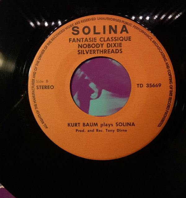 Kurt Baum (2) : Kurt Baum Plays Solina (7")