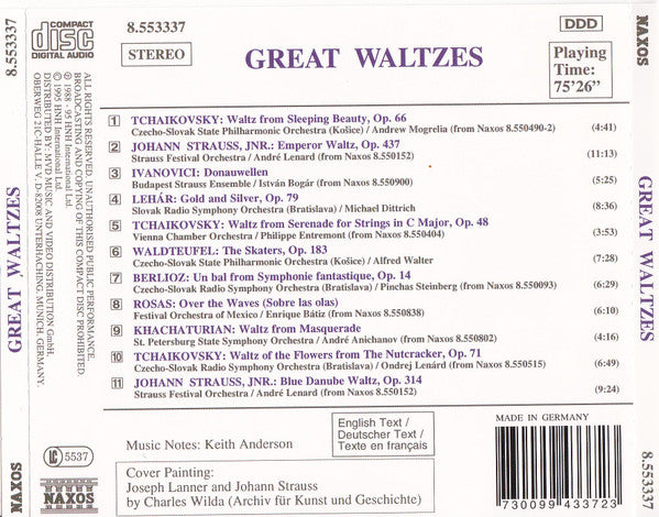 Various : Great Waltzes (CD, Comp)