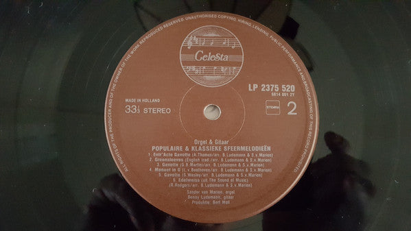 Sander van Marion & Benny Ludemann : Populaire & Klassieke Sfeermelodieën (LP, Album)