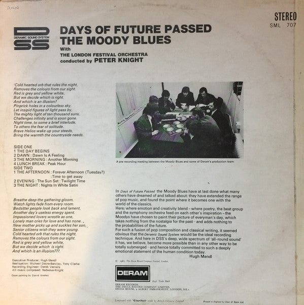 The Moody Blues With The London Festival Orchestra Conducted By Peter Knight (5) : Days Of Future Passed (LP, Album)