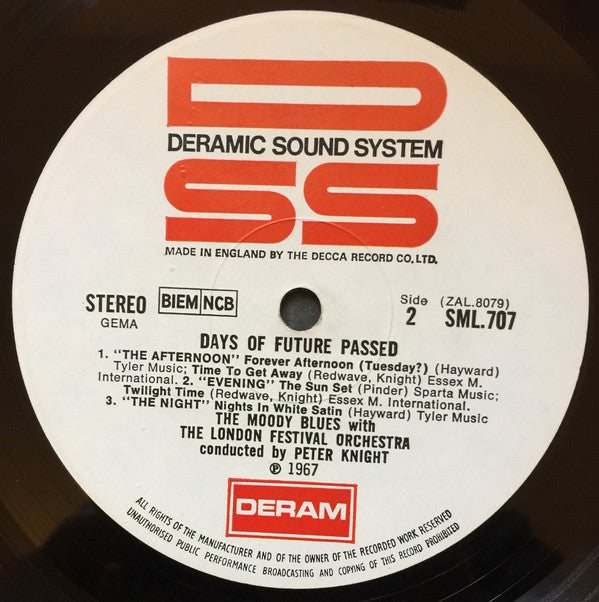 The Moody Blues With The London Festival Orchestra Conducted By Peter Knight (5) : Days Of Future Passed (LP, Album)