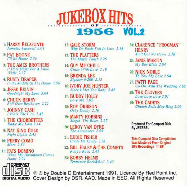 Various : Jukebox Hits Of 1956 Vol. 2 (CD, Comp, RM)