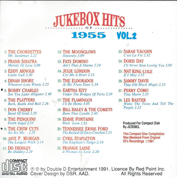 Various : Jukebox Hits Of 1955 Vol. 2   (CD, Comp, RM)