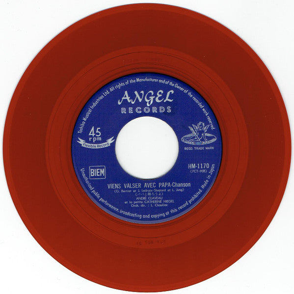 André Claveau : Viens Valser Avec Papa / Mon P'tit Paradis (7", Red)
