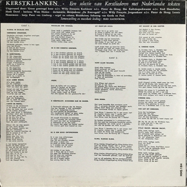 Fred Hausdörfer : Kerstklanken (10", Mono)