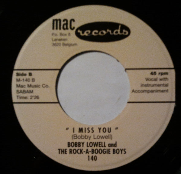 Bobby Lowell And The Rock-A-Boogie Boys : Cadillac Man (7", Single)