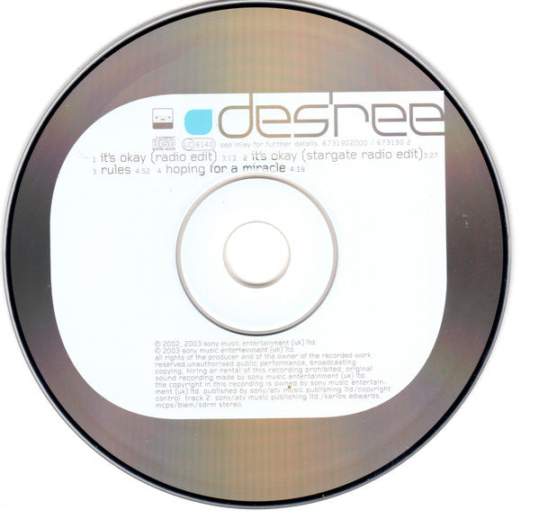 Des'ree : It's Okay (CD, Maxi)
