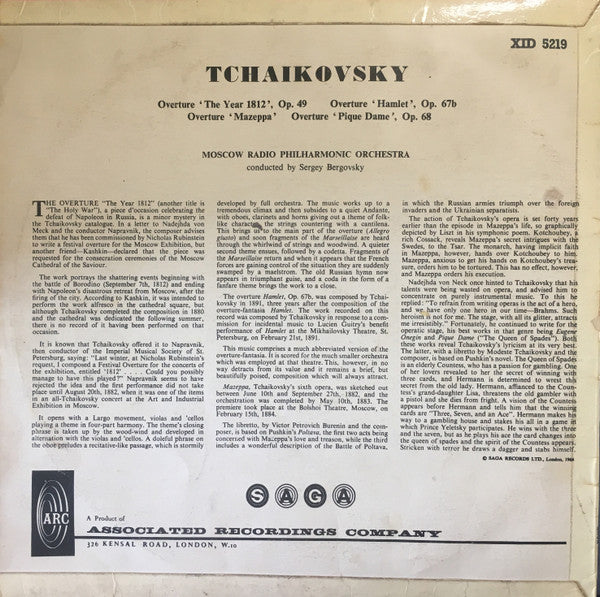 Pyotr Ilyich Tchaikovsky, Большой Симфонический Оркестр Всесоюзного Радио : Overture Op. 49 (LP)