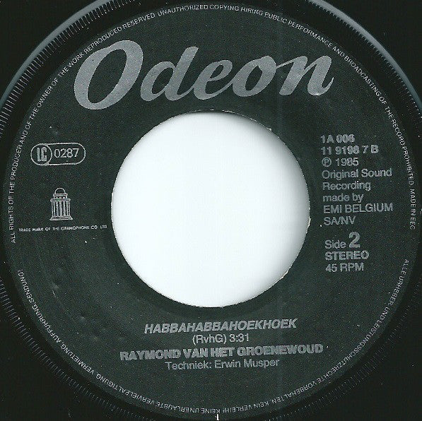 Raymond van het Groenewoud : Stapelgek Op Jou (7", Single)