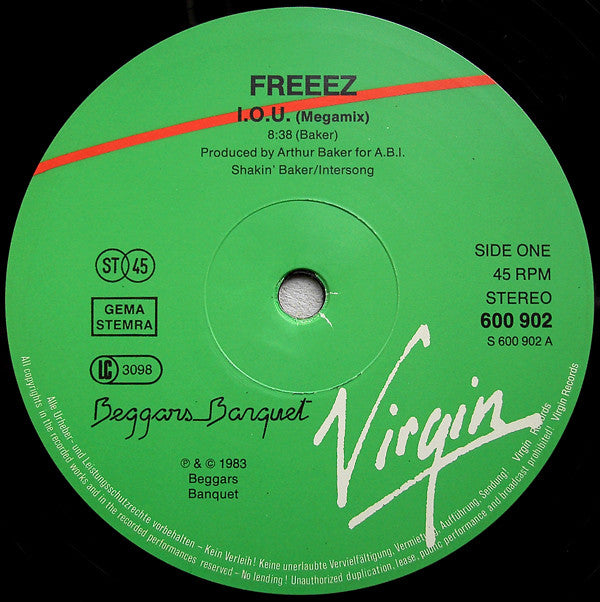 Freeez : I.O.U. (Megamix) (12")