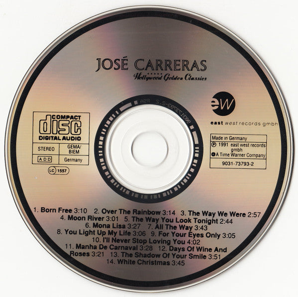 José Carreras : Hollywood Golden Classics (CD, Album)