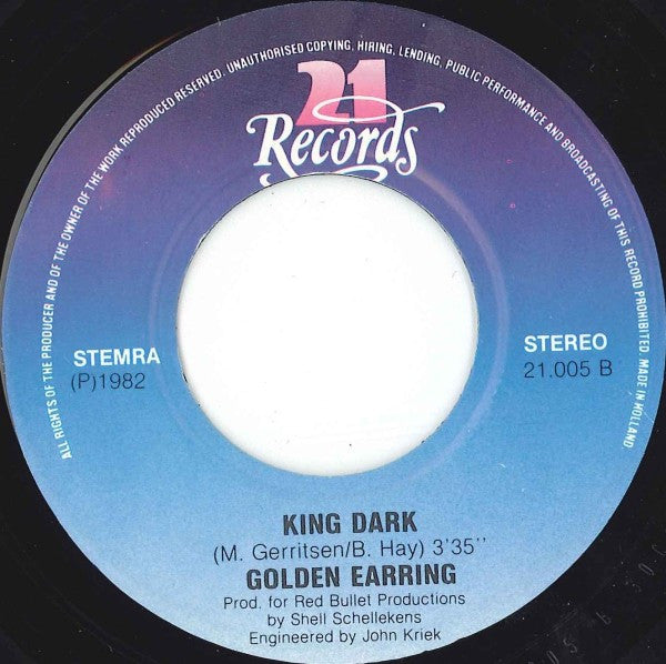 Golden Earring : Twilight Zone (7", Single)