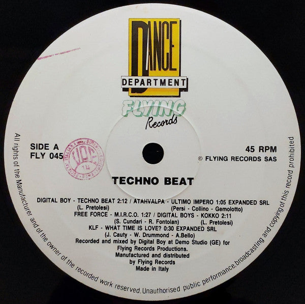 Digital Boys* : Techno Beat (12", P/Mixed)