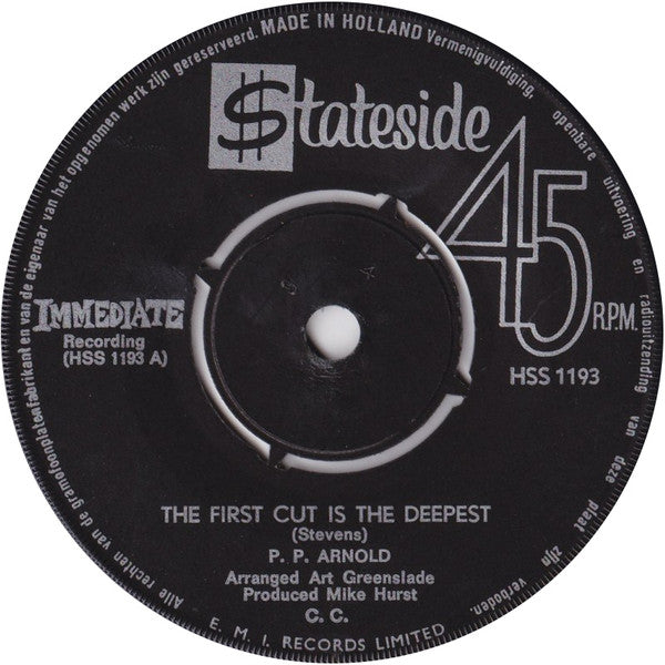 P.P. Arnold : The First Cut Is The Deepest (7", Single)