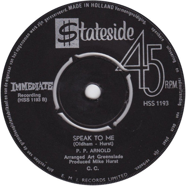 P.P. Arnold : The First Cut Is The Deepest (7", Single)