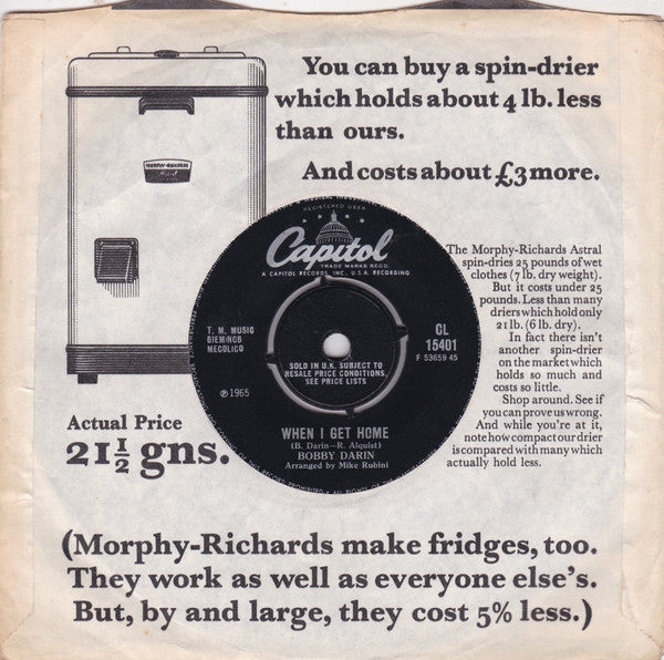 Bobby Darin : Lonely Road (7", Single)