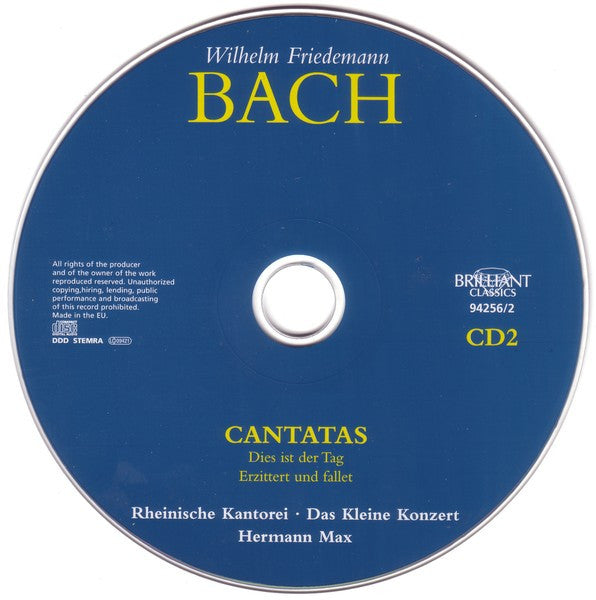 Wilhelm Friedemann Bach - Rheinische Kantorei • Das Kleine Konzert, Hermann Max : Cantatas (2xCD)