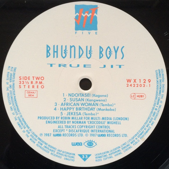 Bhundu Boys : True Jit (LP, Album)