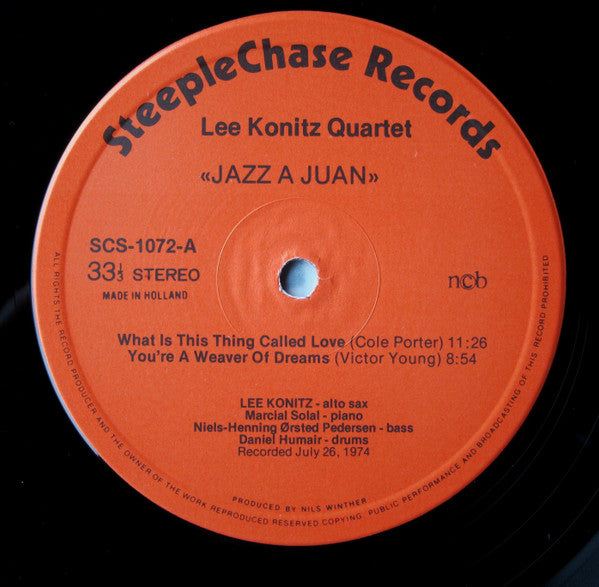 The Lee Konitz Quartet : Jazz À Juan (LP, Album)