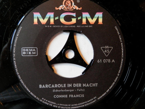 Connie Francis : Barcarole In Der Nacht (7", Single, Mono)