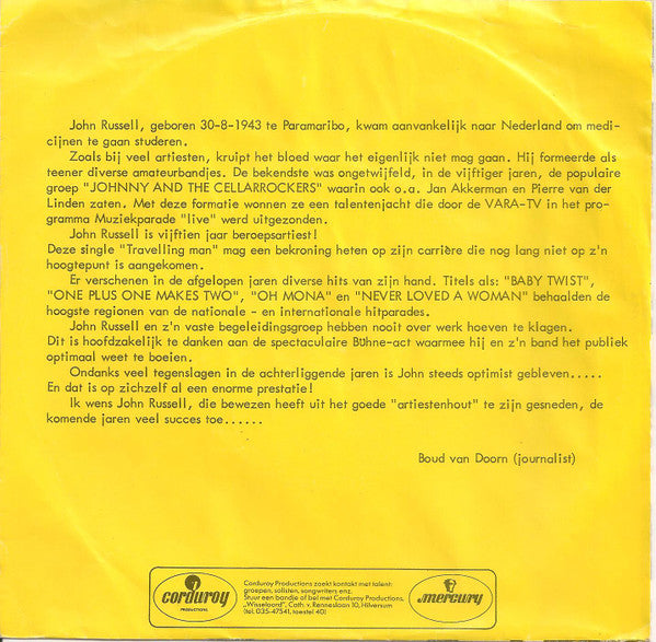 John Russell* : Travelling Man (7", Single)