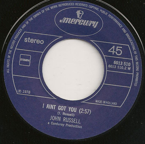 John Russell* : Travelling Man (7", Single)