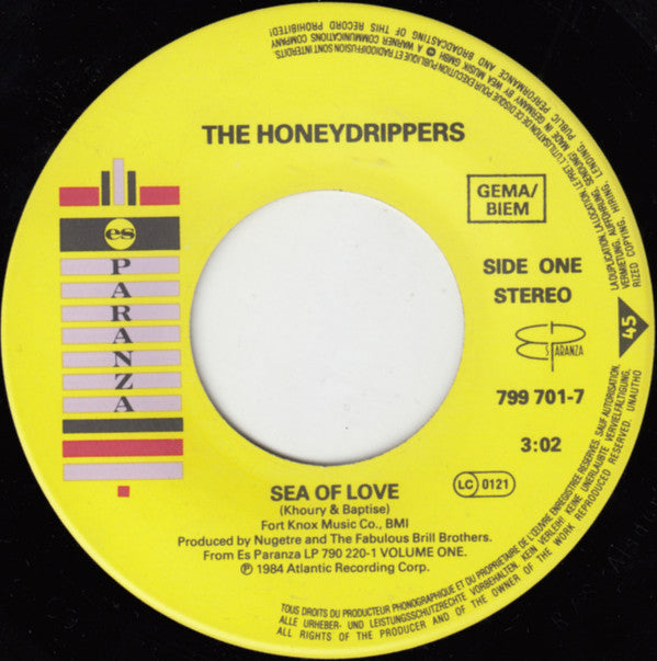 The Honeydrippers : Sea Of Love / Rockin' At Midnight (7", Single)