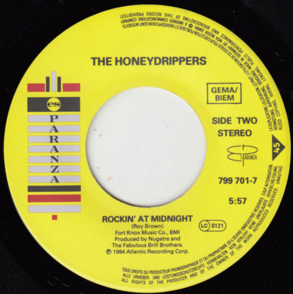 The Honeydrippers : Sea Of Love / Rockin' At Midnight (7", Single)