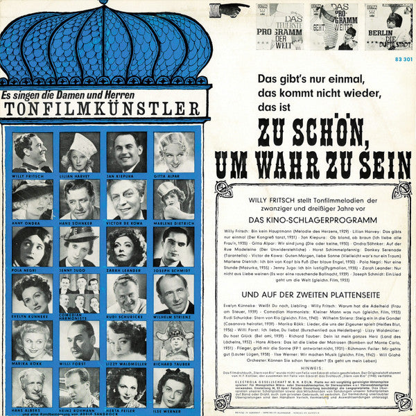 Various : Zu Schön Um Wahr Zu Sein, No. 4 (LP, Comp, Mono)