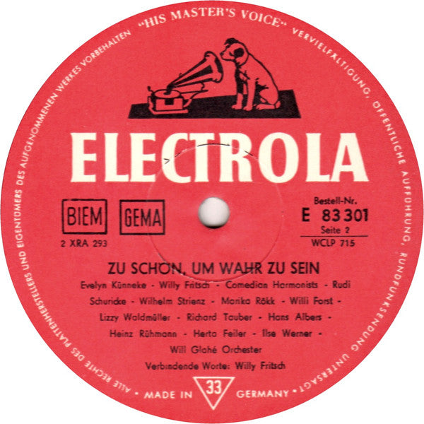 Various : Zu Schön Um Wahr Zu Sein, No. 4 (LP, Comp, Mono)